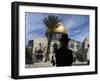 Ultra-Orthodox Jewish Man in the Al Aqsa Mosque Compound, known to Jews as the Temple Mount-null-Framed Photographic Print