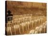 Ultra-Orthodox Jewish Man Sits During a Procession Bringing a Torah Scroll from the Western Wall-null-Stretched Canvas