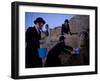 Ultra-Orthodox Jewish Men Stand Next to a Well as They Fill Canisters with Water in Jerusalem-null-Framed Photographic Print