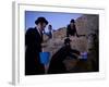 Ultra-Orthodox Jewish Men Stand Next to a Well as They Fill Canisters with Water in Jerusalem-null-Framed Photographic Print