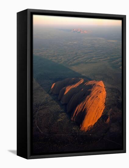 Uluru (Ayers Rock) at Sunrise, Aerial-null-Framed Stretched Canvas