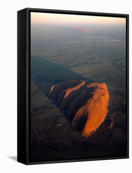 Uluru (Ayers Rock) at Sunrise, Aerial-null-Framed Stretched Canvas