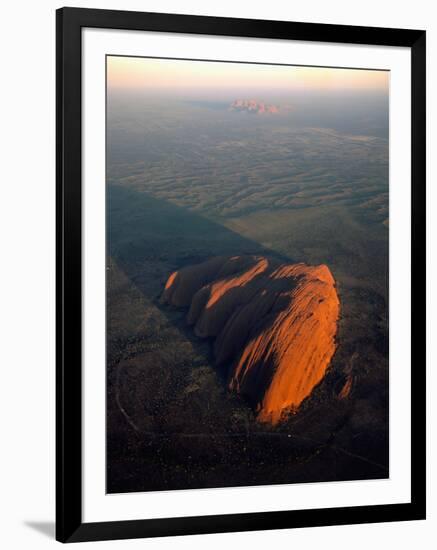 Uluru (Ayers Rock) at Sunrise, Aerial-null-Framed Photographic Print