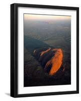 Uluru (Ayers Rock) at Sunrise, Aerial-null-Framed Photographic Print