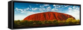 Uluru (Ayers Rock), Uluru-Kata Tjuta Nat'l Park, UNESCO World Heritage Site, Australia-Giles Bracher-Framed Stretched Canvas