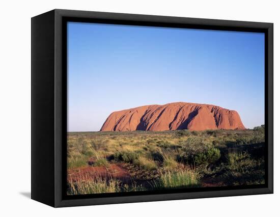 Uluru, Uluru-Kata Tjuta National Park, Unesco World Heritage Site, Northern Territory, Australia-Hans Peter Merten-Framed Stretched Canvas