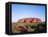 Uluru, Uluru-Kata Tjuta National Park, Unesco World Heritage Site, Northern Territory, Australia-Hans Peter Merten-Framed Stretched Canvas