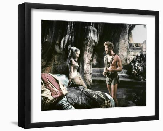 Ulysse Ulysses by Mario Camerini with Silvana Mangano and Kirk Douglas, 1954 (photo)-null-Framed Photo