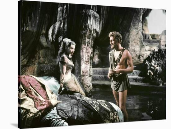 Ulysse Ulysses by Mario Camerini with Silvana Mangano and Kirk Douglas, 1954 (photo)-null-Stretched Canvas