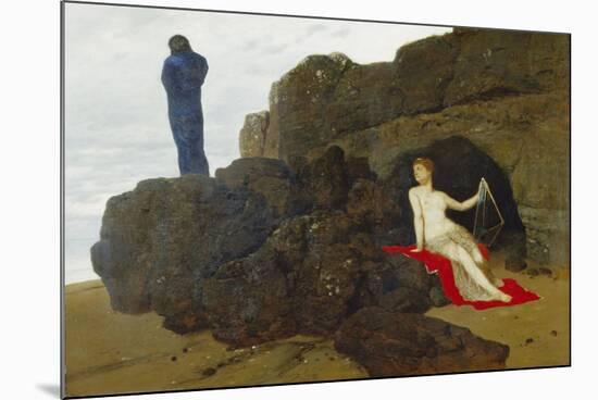 Ulysses and Calypso, 1883-Arnold Böcklin-Mounted Giclee Print