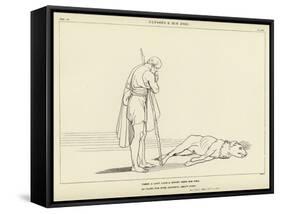 Ulysses and His Dog-John Flaxman-Framed Stretched Canvas