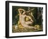 Ulysses and Polyphemus (Detail Showing Fresco During Restoration in May 1995)-Pellegrino Tibaldi-Framed Giclee Print