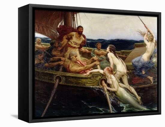 Ulysses and the Sirens, 1909-Herbert James Draper-Framed Stretched Canvas