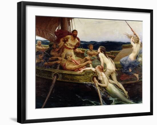 Ulysses and the Sirens, 1909-Herbert James Draper-Framed Giclee Print