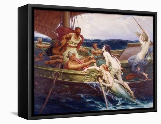 Ulysses and the Sirens, 1910-Herbert James Draper-Framed Stretched Canvas