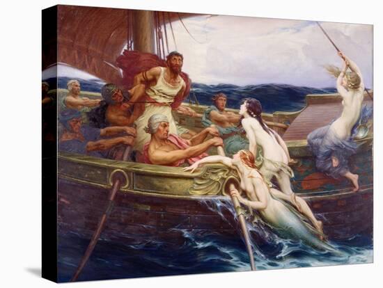Ulysses and the Sirens, 1910-Herbert James Draper-Stretched Canvas