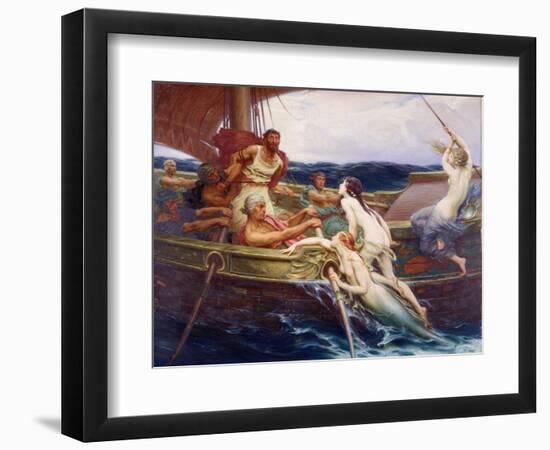 Ulysses and the Sirens, 1910-Herbert James Draper-Framed Premium Giclee Print