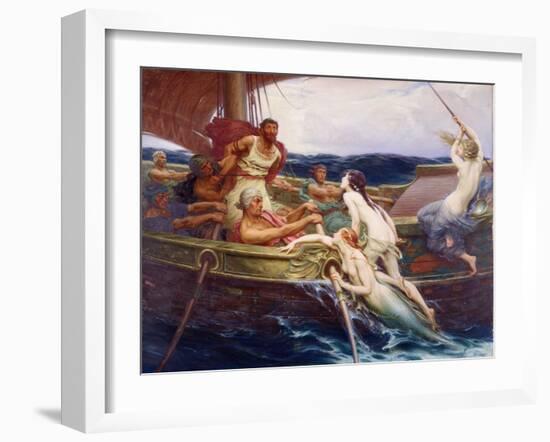 Ulysses and the Sirens, 1910-Herbert James Draper-Framed Giclee Print