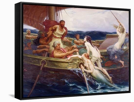 Ulysses and the Sirens, 1910-Herbert James Draper-Framed Stretched Canvas