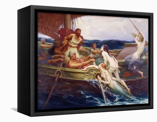 Ulysses and the Sirens, 1910-Herbert James Draper-Framed Stretched Canvas