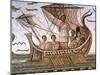 Ulysses and the Sirens, Roman Mosaic, 3rd Century Ad-null-Mounted Premium Giclee Print