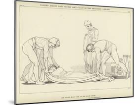 Ulysses Asleep Laid on His Own Coast by the Phaeacian Sailors-John Flaxman-Mounted Giclee Print