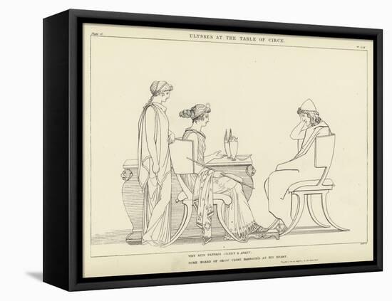 Ulysses at the Table of Circe-John Flaxman-Framed Stretched Canvas