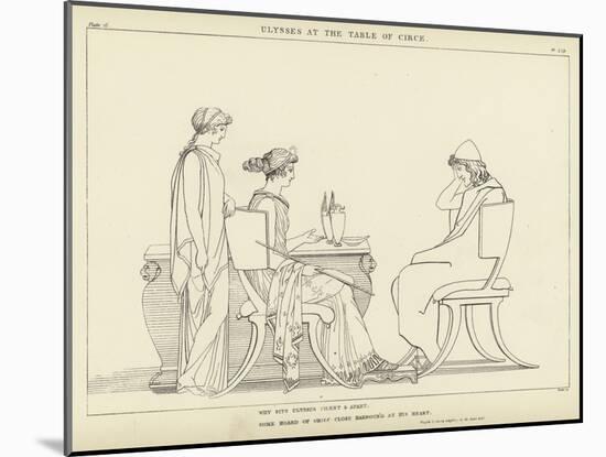 Ulysses at the Table of Circe-John Flaxman-Mounted Giclee Print