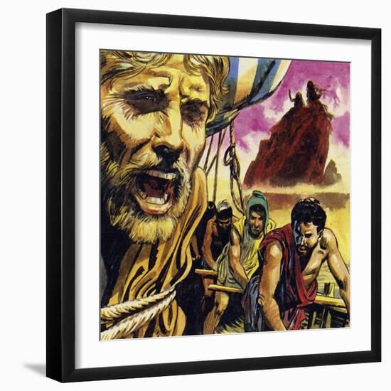 Ulysses Begged His Crew to Release Him So He Could Answer the Sirens' Call-null-Framed Giclee Print