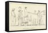 Ulysses Following the Car of Nausicaa-John Flaxman-Framed Stretched Canvas