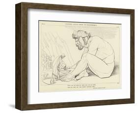 Ulysses Giving Wine to Polyphemus-John Flaxman-Framed Giclee Print