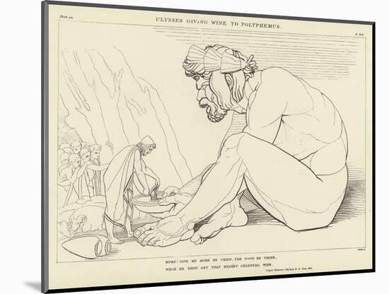 Ulysses Giving Wine to Polyphemus-John Flaxman-Mounted Giclee Print
