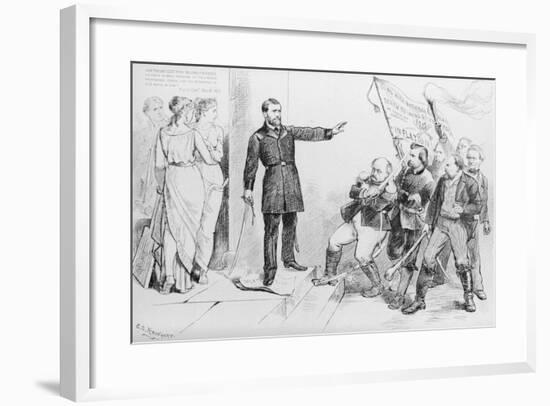 Ulysses Grant Vetoing Congress Bill-null-Framed Giclee Print