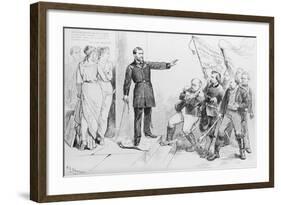 Ulysses Grant Vetoing Congress Bill-null-Framed Giclee Print