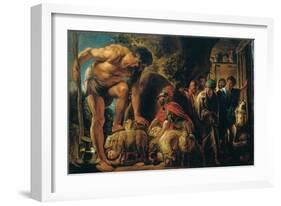 Ulysses in the Cave of Polyphemus-Jacob Jordaens-Framed Giclee Print