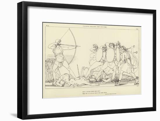 Ulysses Killing the Suitors-John Flaxman-Framed Giclee Print