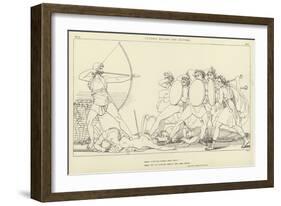 Ulysses Killing the Suitors-John Flaxman-Framed Giclee Print
