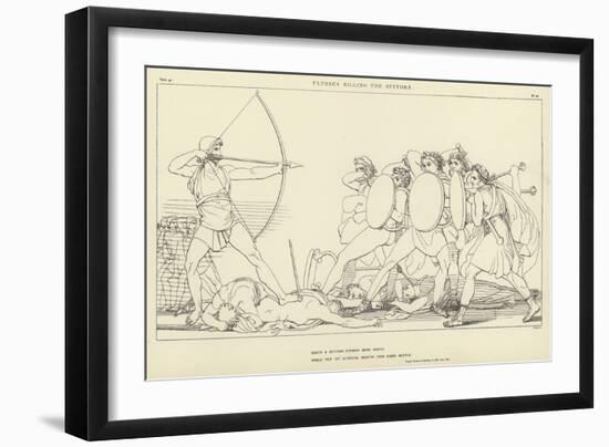 Ulysses Killing the Suitors-John Flaxman-Framed Giclee Print