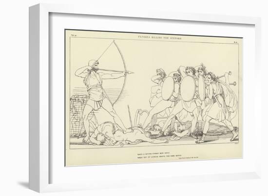 Ulysses Killing the Suitors-John Flaxman-Framed Giclee Print