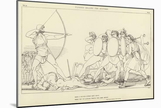 Ulysses Killing the Suitors-John Flaxman-Mounted Giclee Print