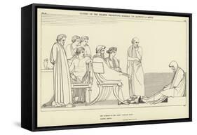 Ulysses on the Hearth Presenting Himself to Alcinous and Arete-John Flaxman-Framed Stretched Canvas