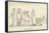 Ulysses on the Hearth Presenting Himself to Alcinous and Arete-John Flaxman-Framed Stretched Canvas