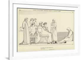 Ulysses on the Hearth Presenting Himself to Alcinous and Arete-John Flaxman-Framed Giclee Print