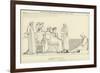 Ulysses on the Hearth Presenting Himself to Alcinous and Arete-John Flaxman-Framed Giclee Print