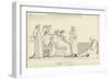 Ulysses on the Hearth Presenting Himself to Alcinous and Arete-John Flaxman-Framed Giclee Print