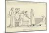 Ulysses on the Hearth Presenting Himself to Alcinous and Arete-John Flaxman-Mounted Giclee Print