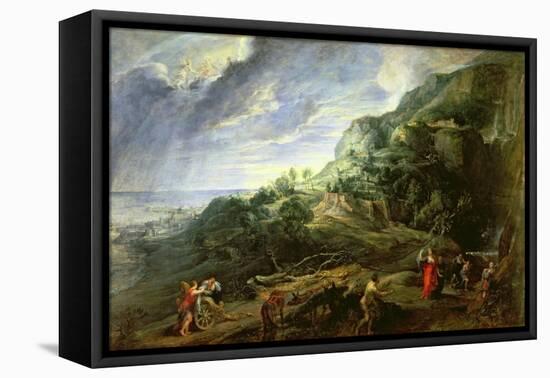 Ulysses on the Phaecian Island-Peter Paul Rubens-Framed Stretched Canvas