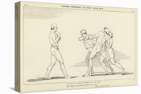 Ulysses Preparing to Fight with Irus-John Flaxman-Stretched Canvas