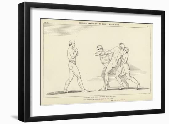 Ulysses Preparing to Fight with Irus-John Flaxman-Framed Giclee Print