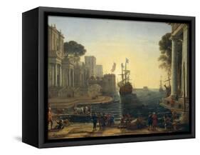 Ulysses Returning Chryseis to Her Father-Claude Lorraine-Framed Stretched Canvas